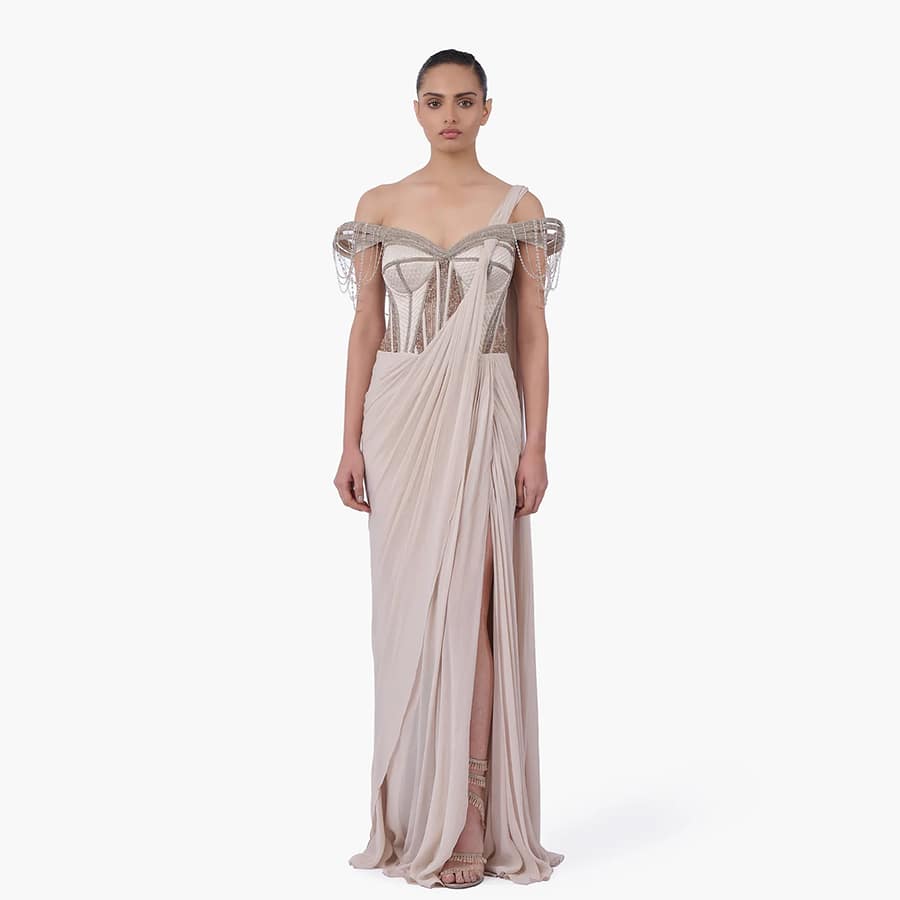 The Corset Bodice Saree Gown