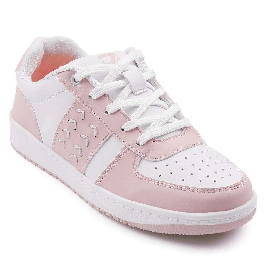Leap7x Lacing Peach Casual Sneakers For Women NEXTY-2E By Liberty
