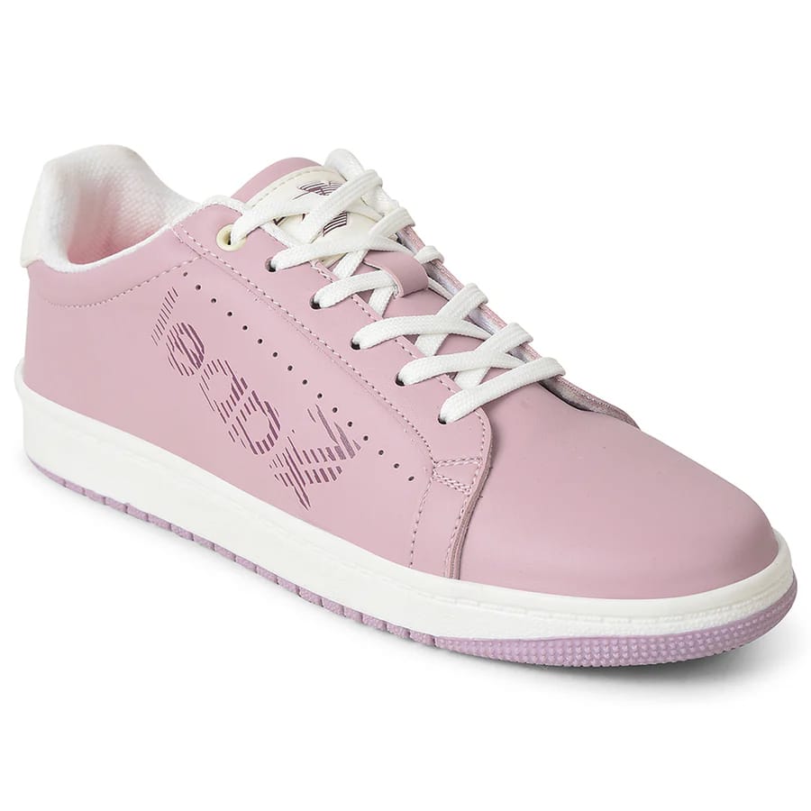 Leap7x Peach Casual Lacing Sneakers For Women ALLURE-1 By Liberty
