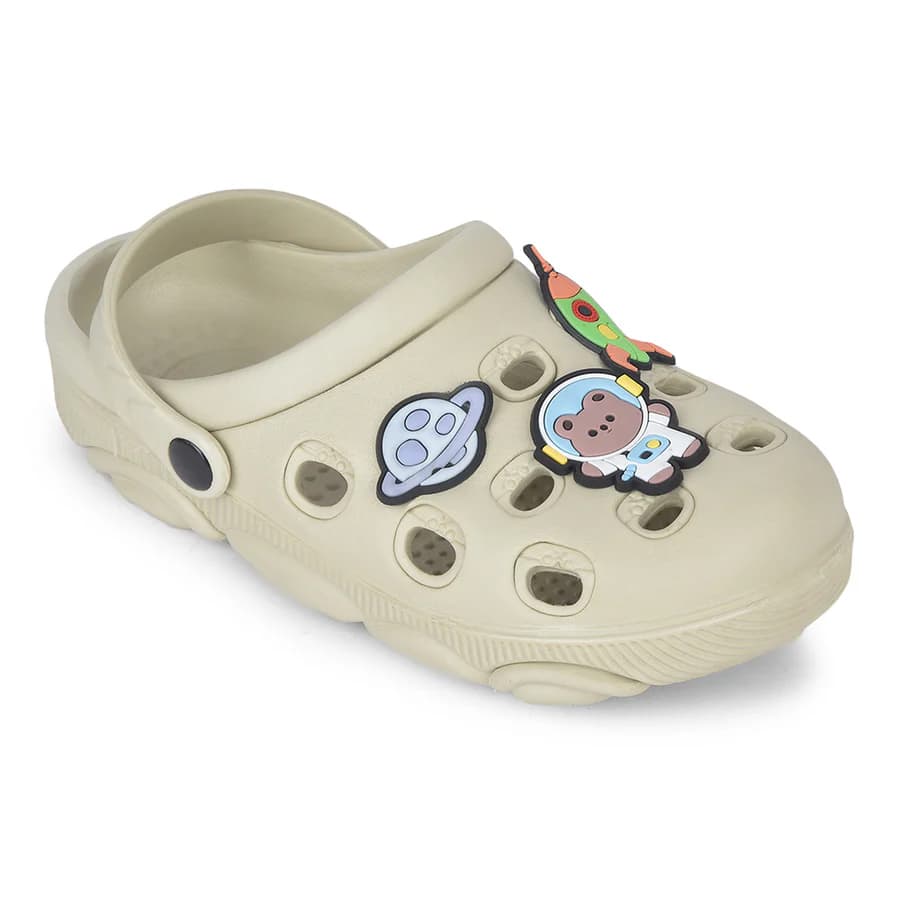 Lucy & Luke Beige Slingback Clogs For Kids LPMXT-K834 By Liberty
