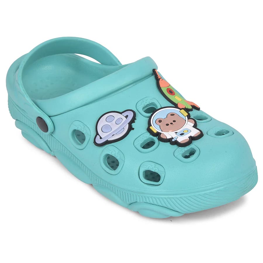 Lucy & Luke Green Slingback Clogs For Kids LPMXT-K834 By Liberty