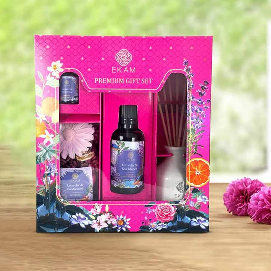 Reed Diffuser With Potpourri Gift Set Lavender & Sandalwood