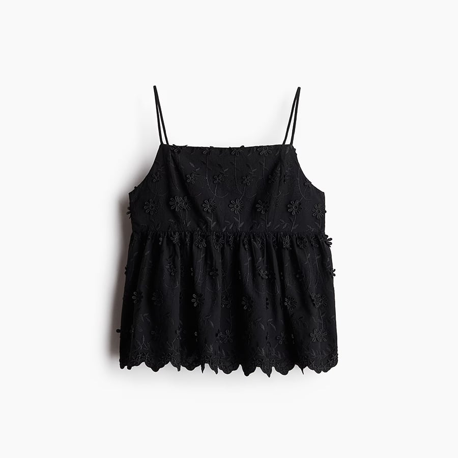 Appliquéd strappy top