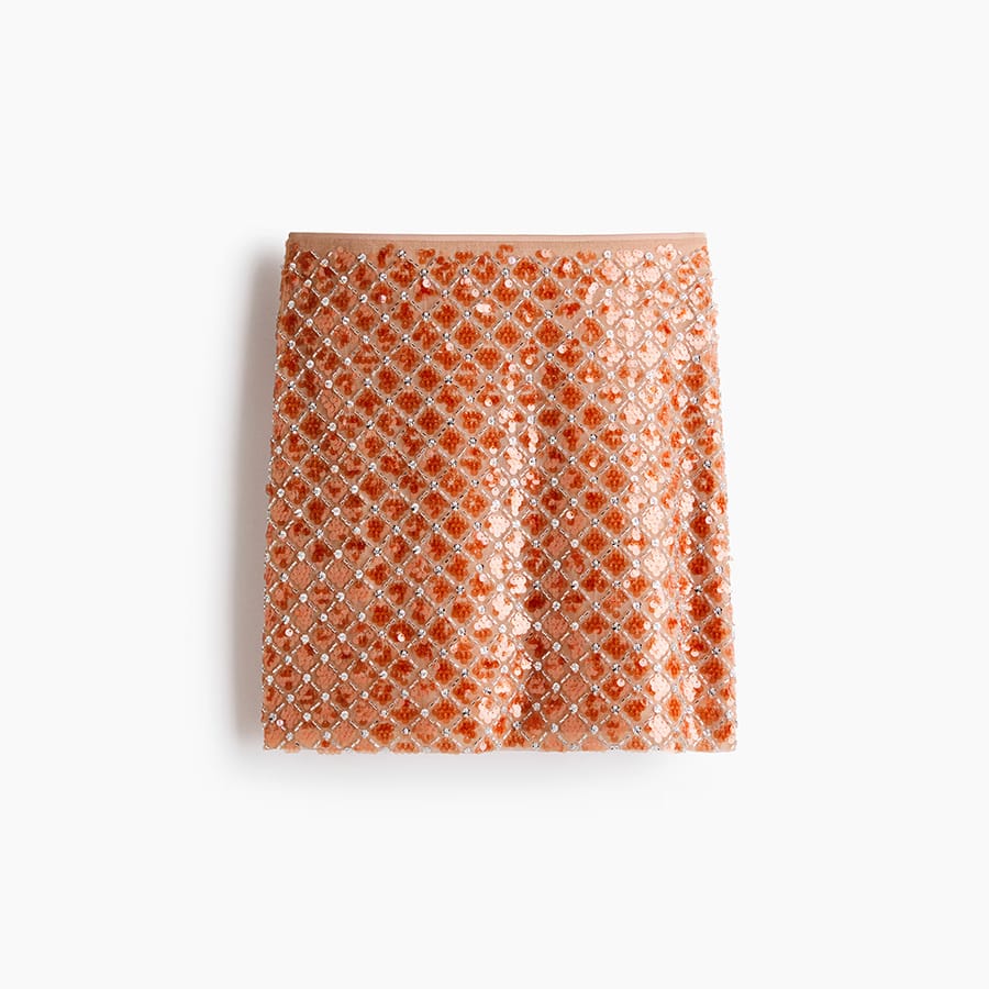 Embellished mini skirt