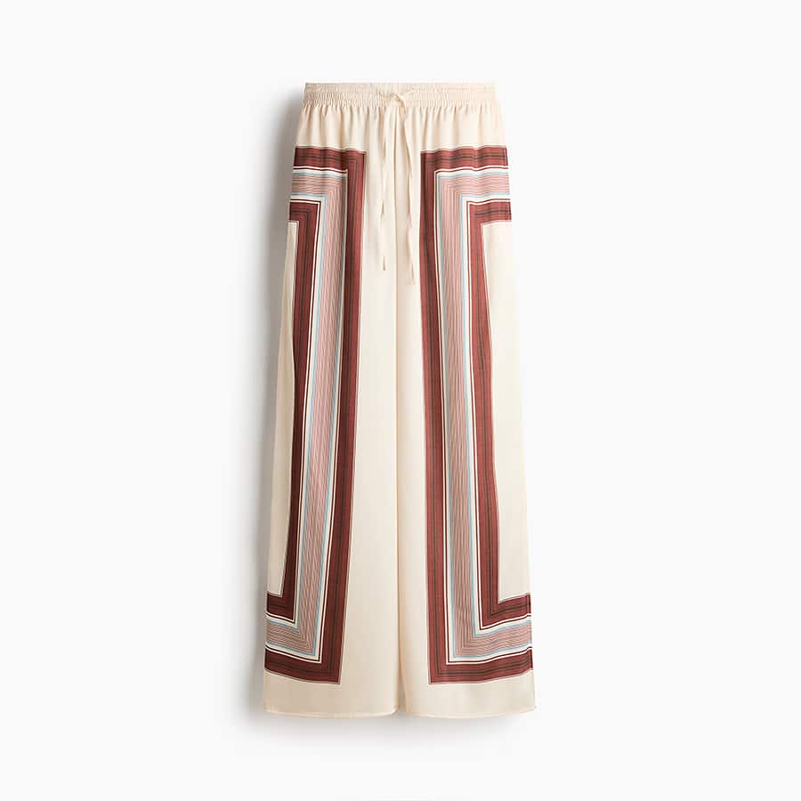 Satin drawstring trousers