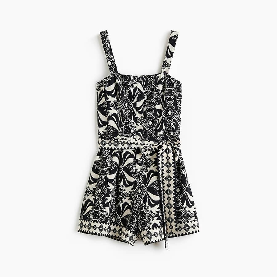 Tie-belt playsuit