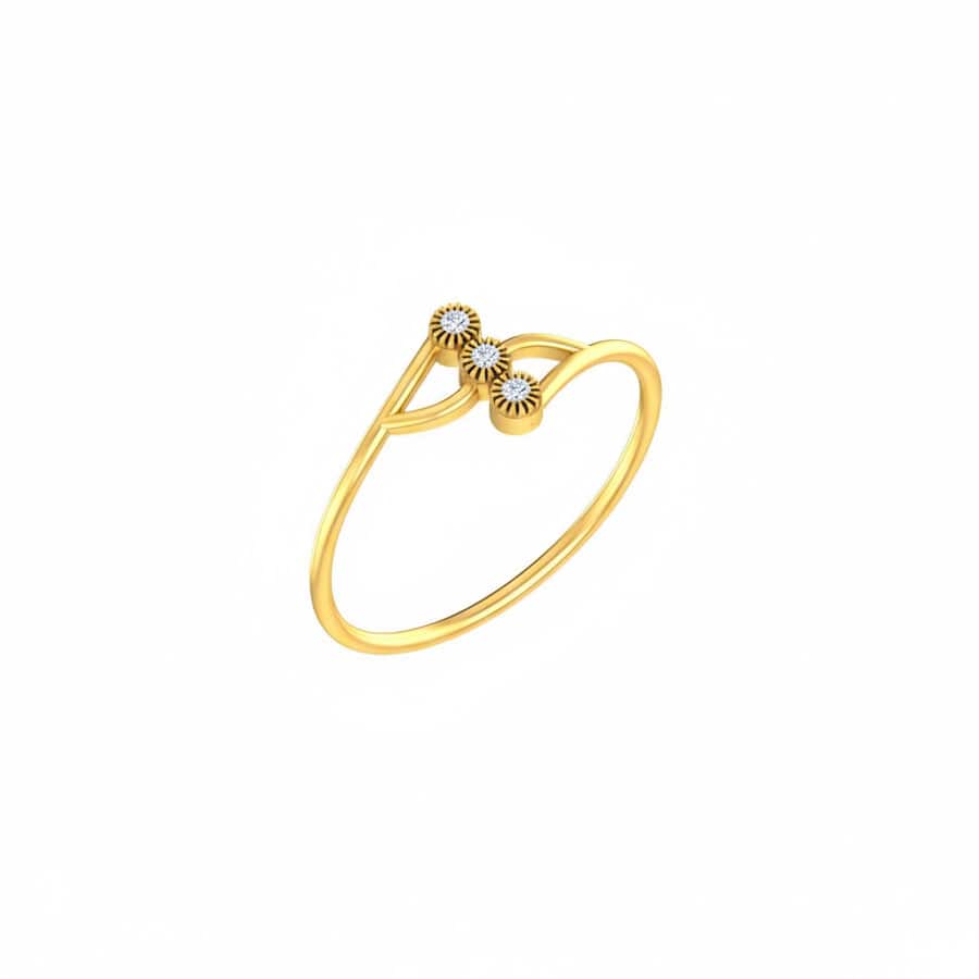 Trio Sparkle Bypass Ring