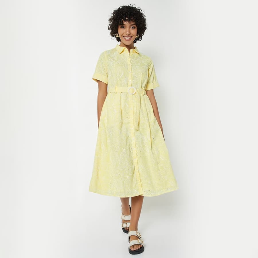 Women Printed Shirt Dress