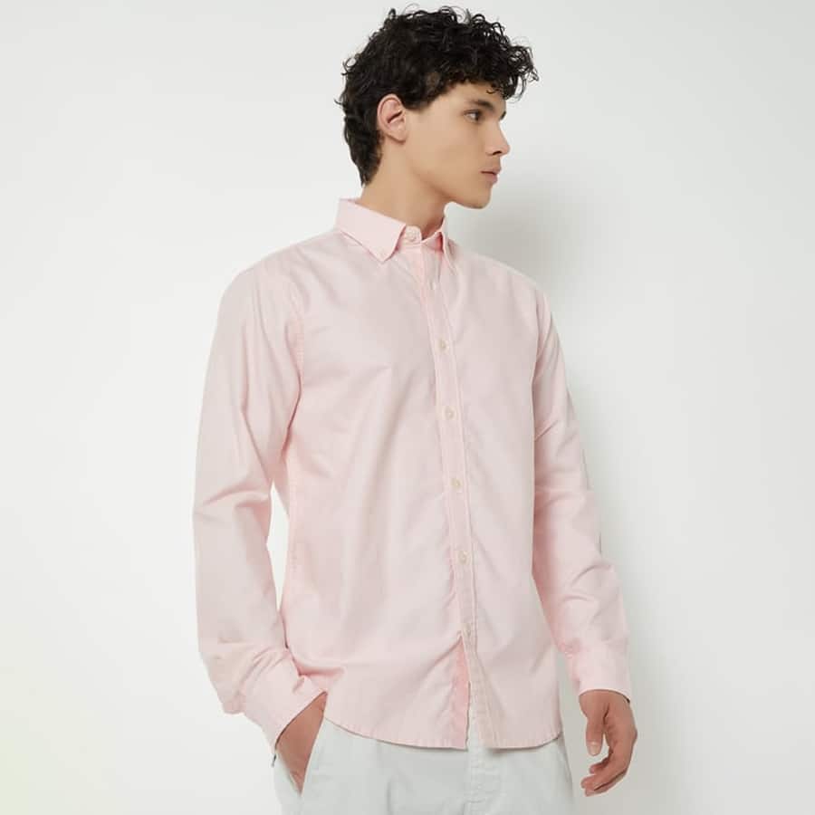 Men Soft Touch Regular Fit Oxford Shirt