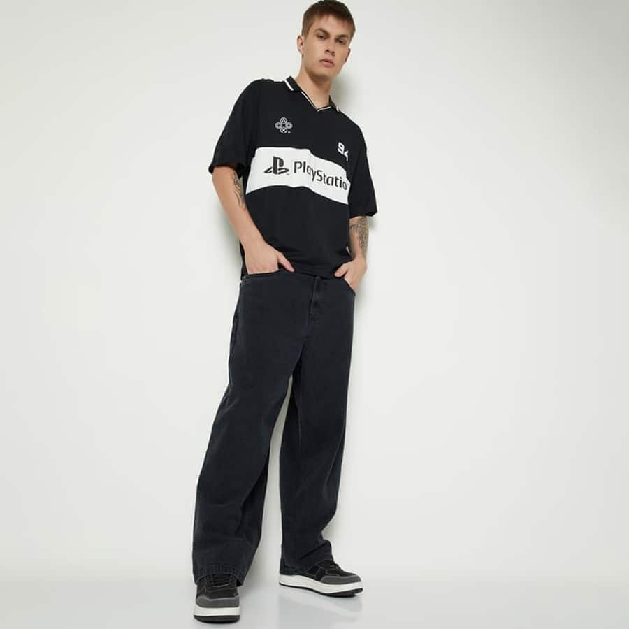 Men's Dark Wash Loose Fit Jeans