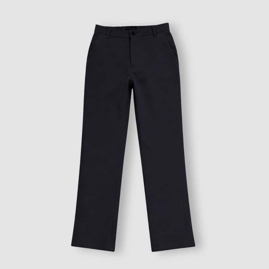 Boys Black Cotton Woven Trouser