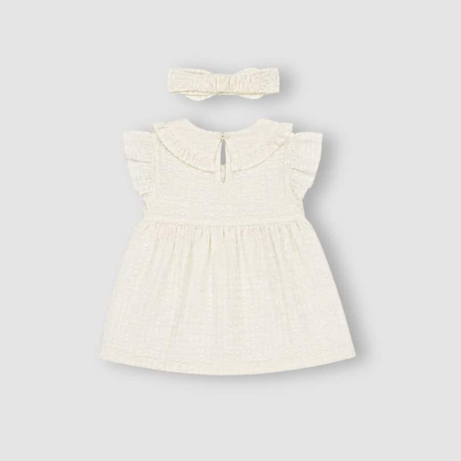 GJ Baby Girls Sand Cotton Empire CO-ORDINATE