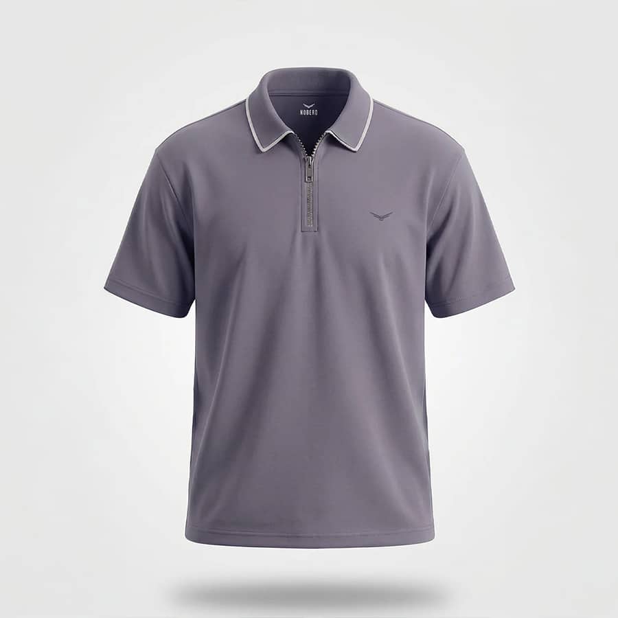 Zip Collar Polo T-Shirt