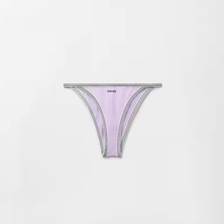 Embroidered-Logo Bikini Bottoms