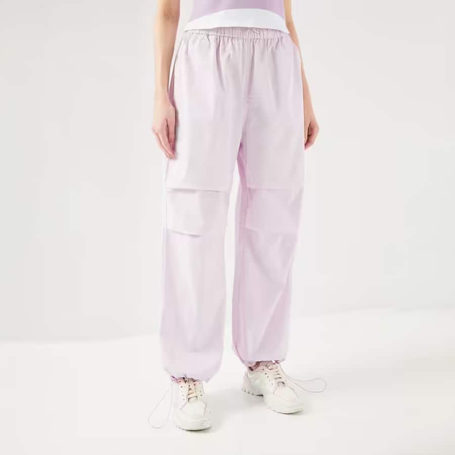 Solid Straight Fit Cotton Women Athleisure Joggers