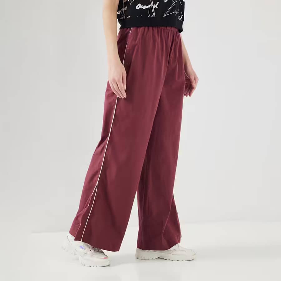 Solid Straight Fit Cotton Women Athleisure Track Pants