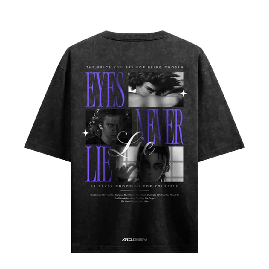 Myugen Chosen One Acid Wash Oversized T-Shirt Black