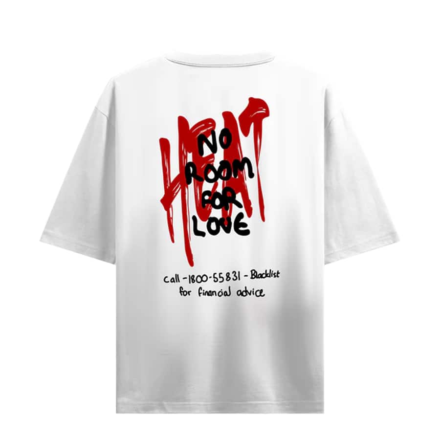 No Room for Love White Oversized T-Shirt