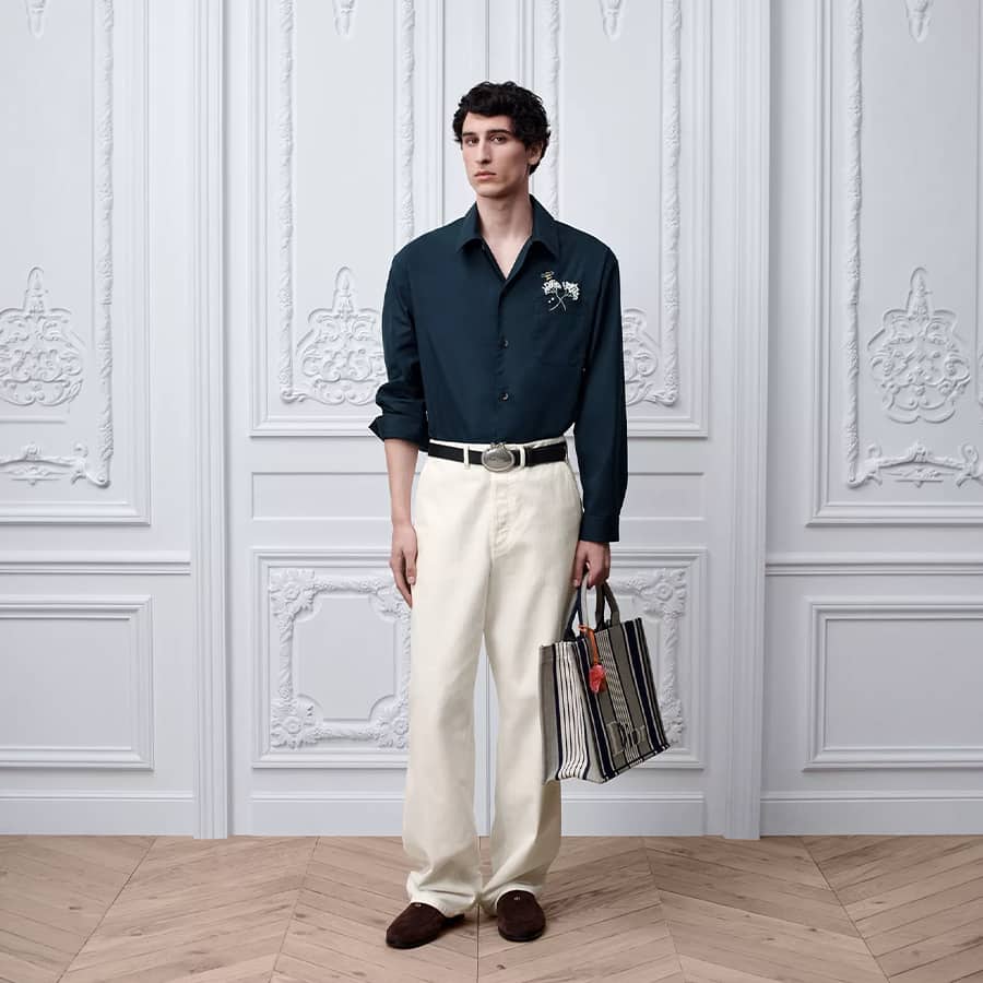 Shirt with Dior Flower Bee Embroidery