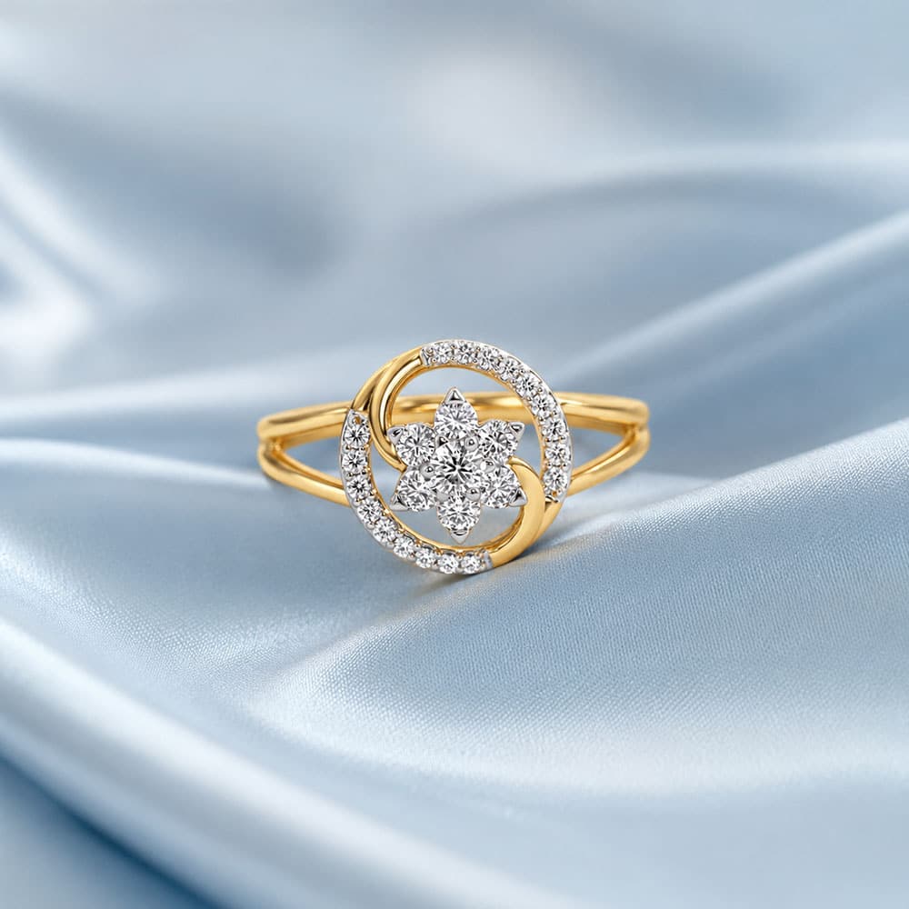 Everyday Nakshatra Yellow Gold Diamond Ring