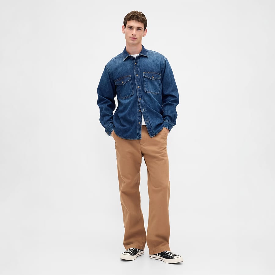 Canvas 90s Loose Carpenter Pants
