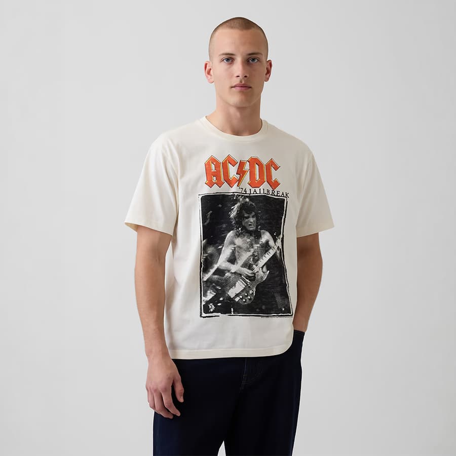 AC DC Relaxed Graphic T-Shirt