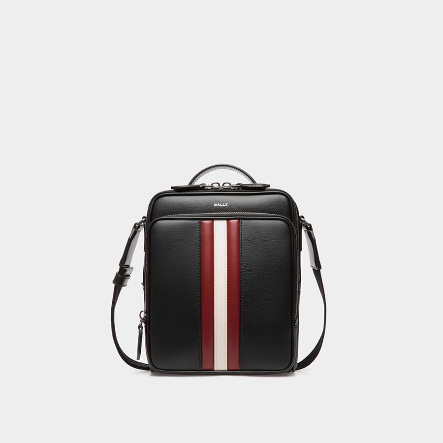 Mythos Crossbody Bag In Black Recycled Leather