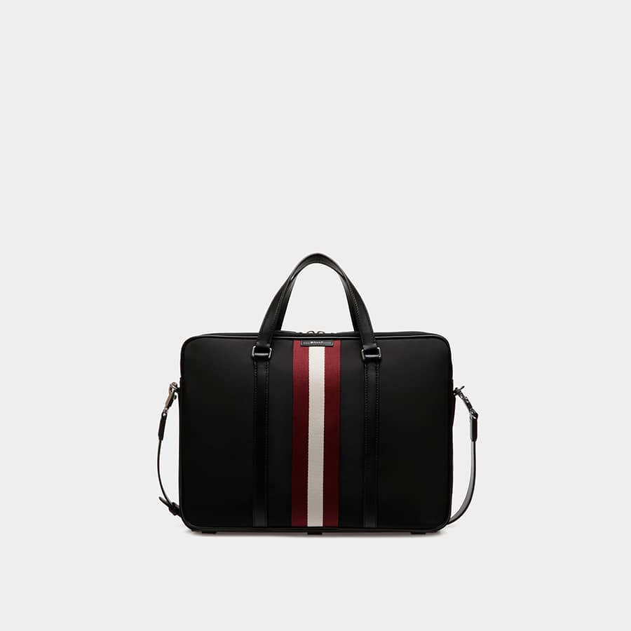 Code Briefcase In Black Nylon