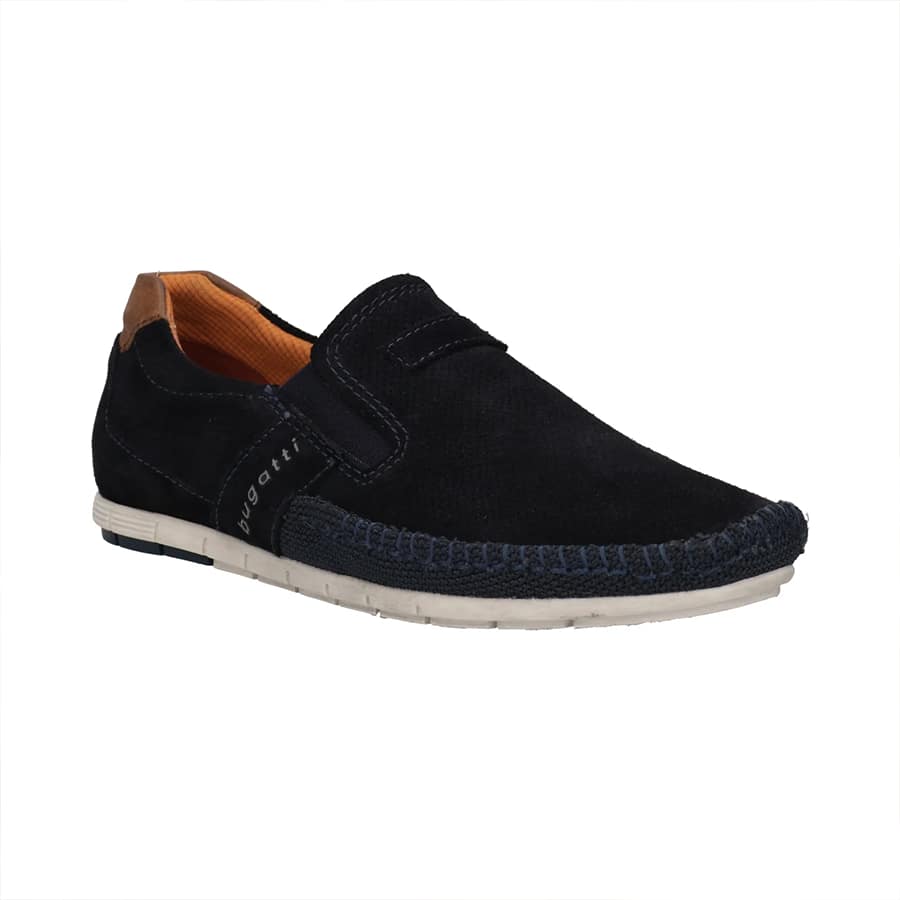 Spartan Dark Blue Premium Leather Comfort Sneakers