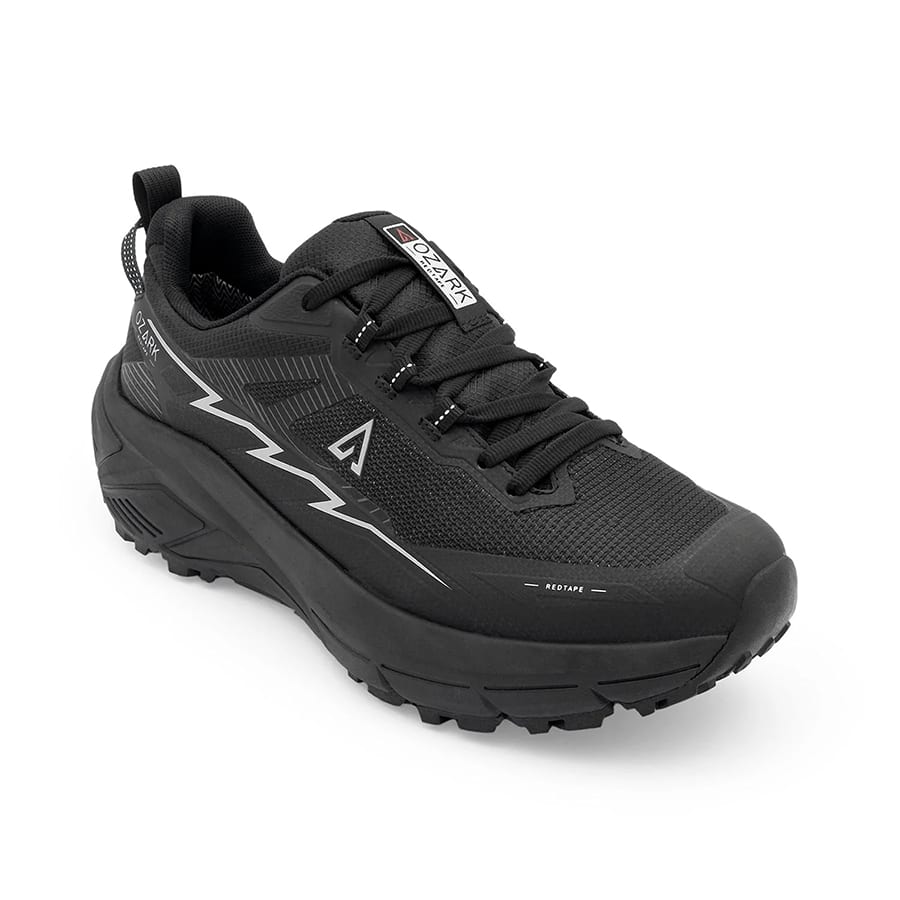 Ozark Black Hiking Shoes for Men | Low-Cut Outdoor