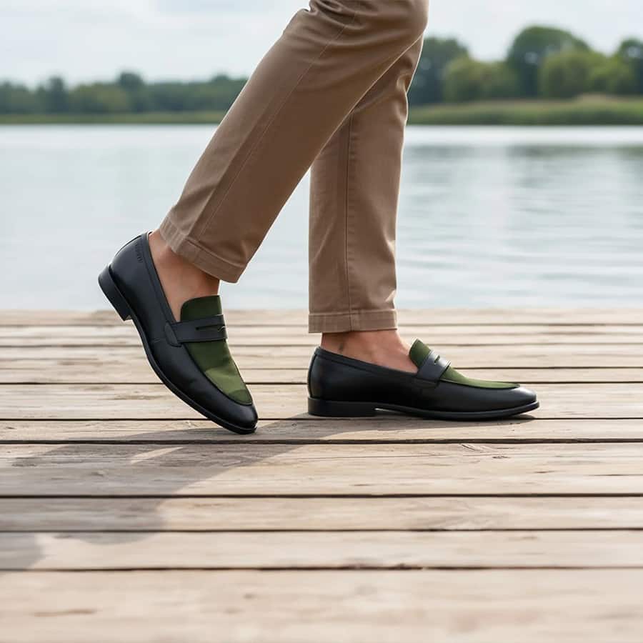 Rico black Premium Leather Comfort Penny Loafers
