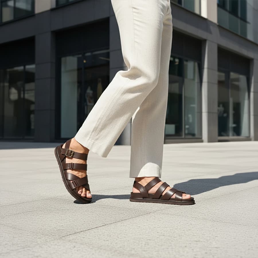 Fermo Brown Premium Leather Comfort Back Strap