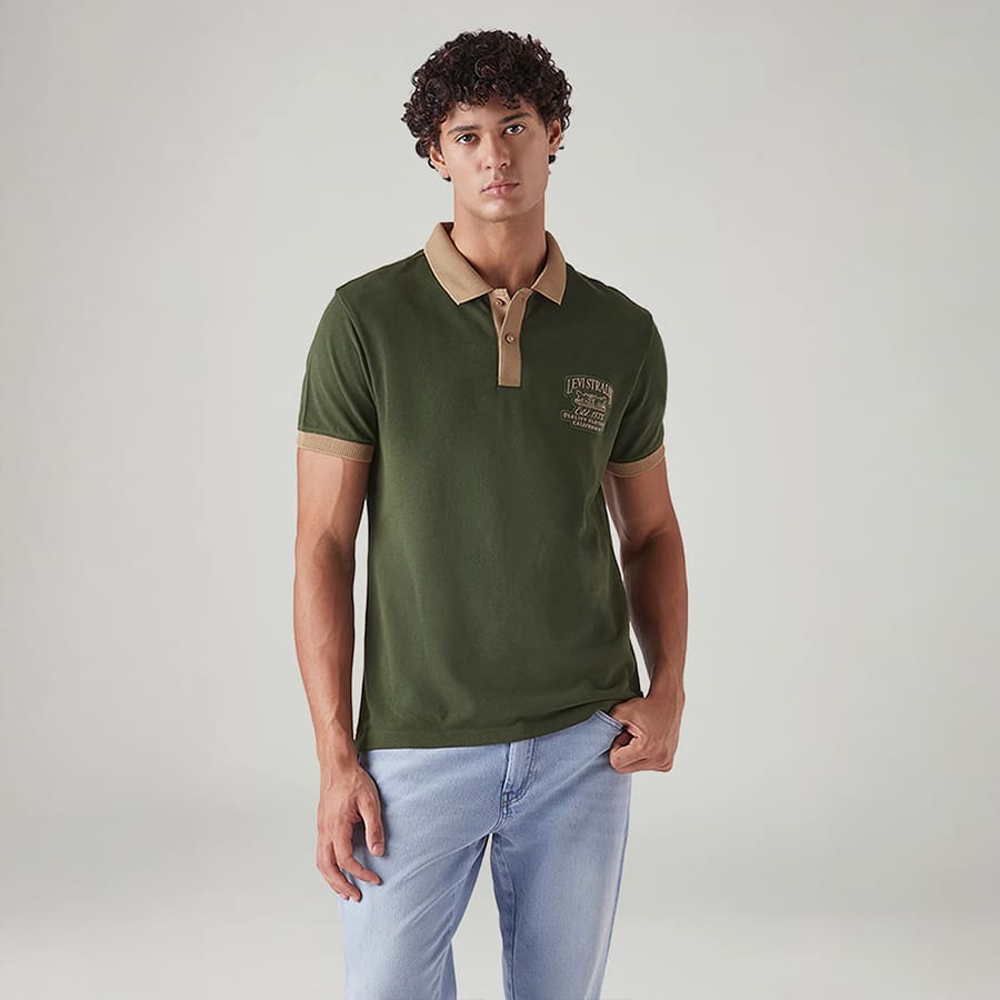 Men's Colorblock Slim Fit Pique Polo T-Shirt