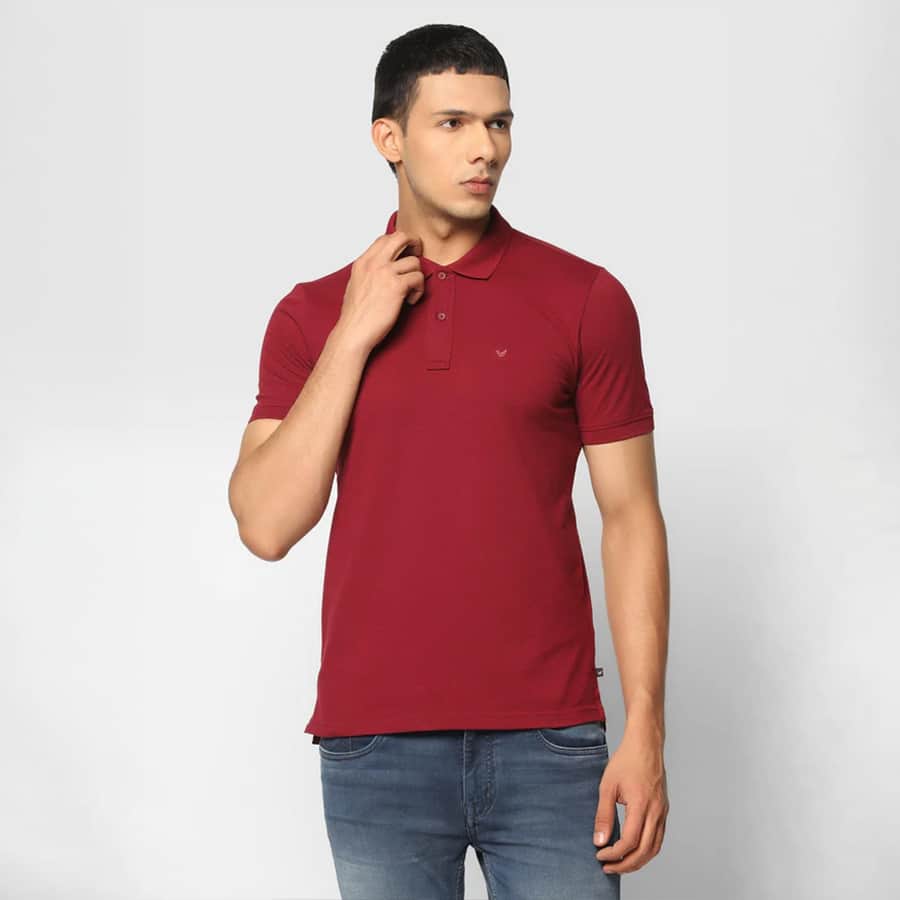 Polo Wine Solid T-Shirt - Bright