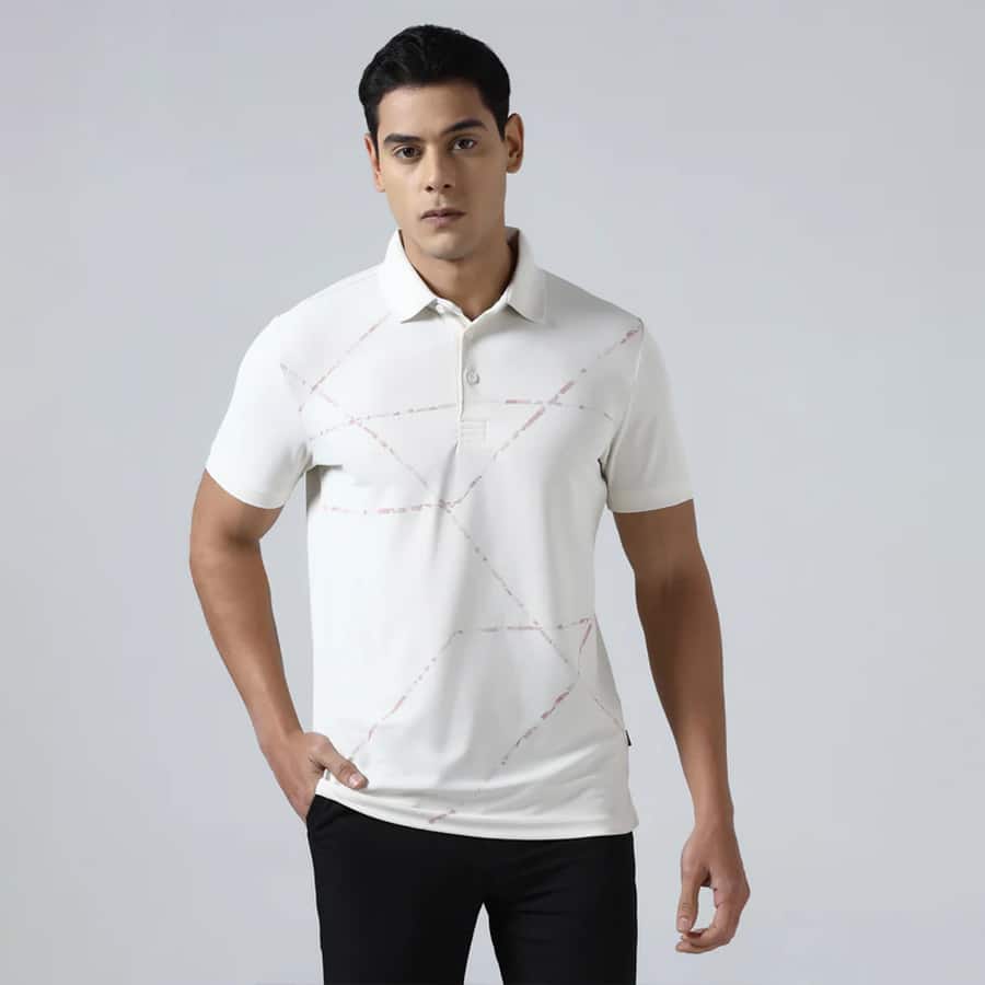 Off White TechPro Printed Polo - Cedric