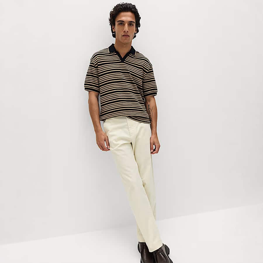Relaxed Fit Cotton Rich Textured Polo Shirt