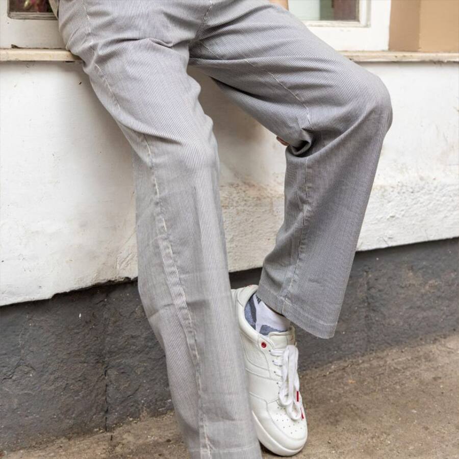 Men's Stripe Trouser - Navy Blue
