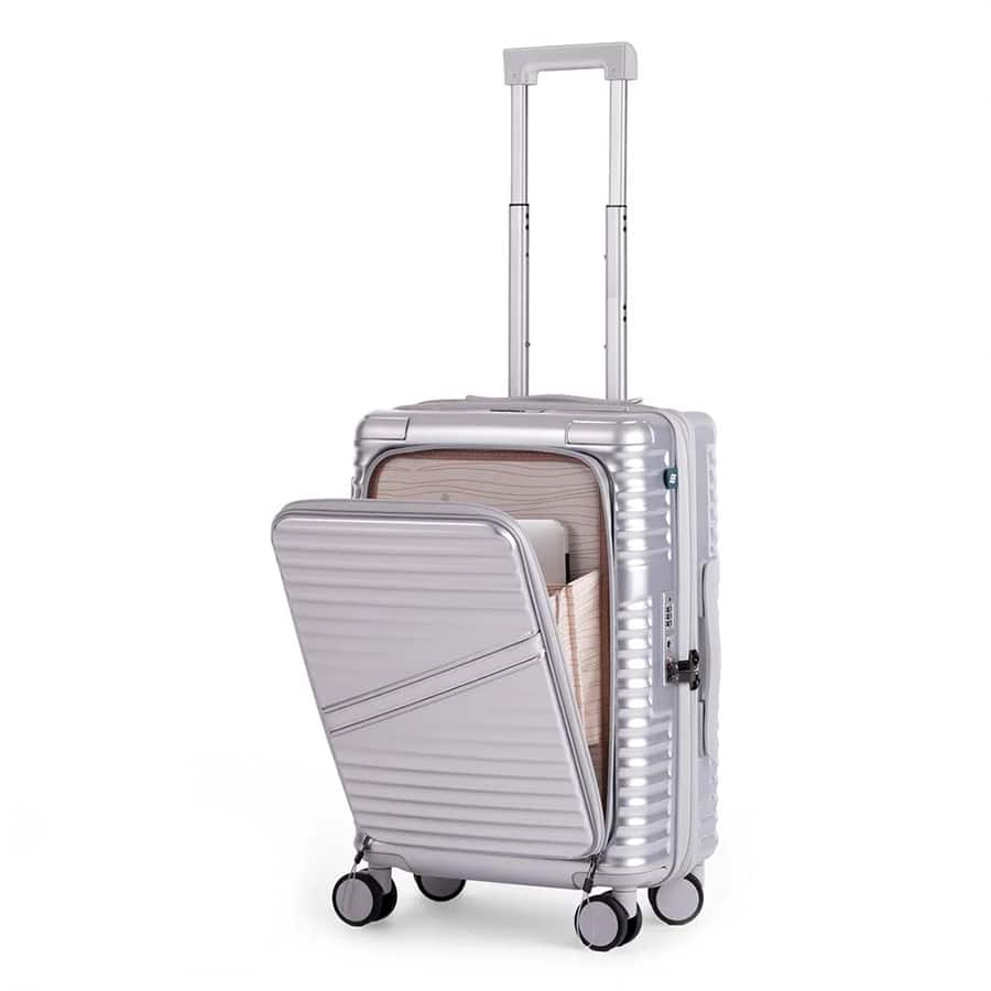Oblique Pro | Silver | Cabin Hard Luggage