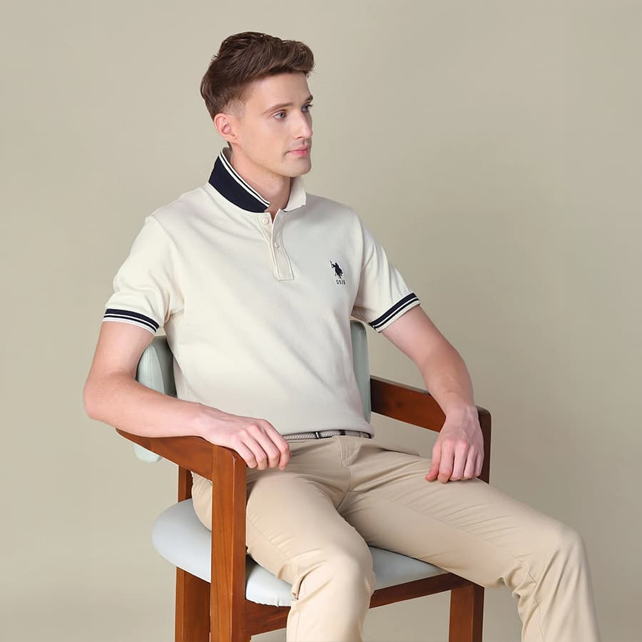 Solid Regular Fit Polo Shirt