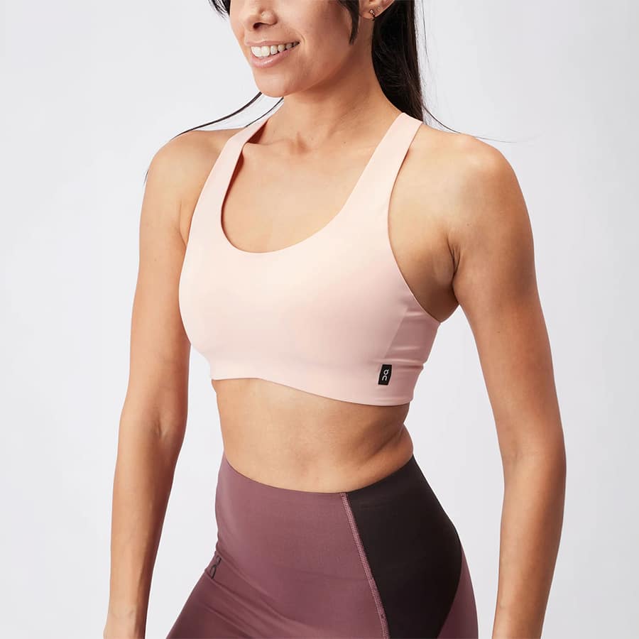 ON Women Cherry Red Poly Elastane Sports Bra