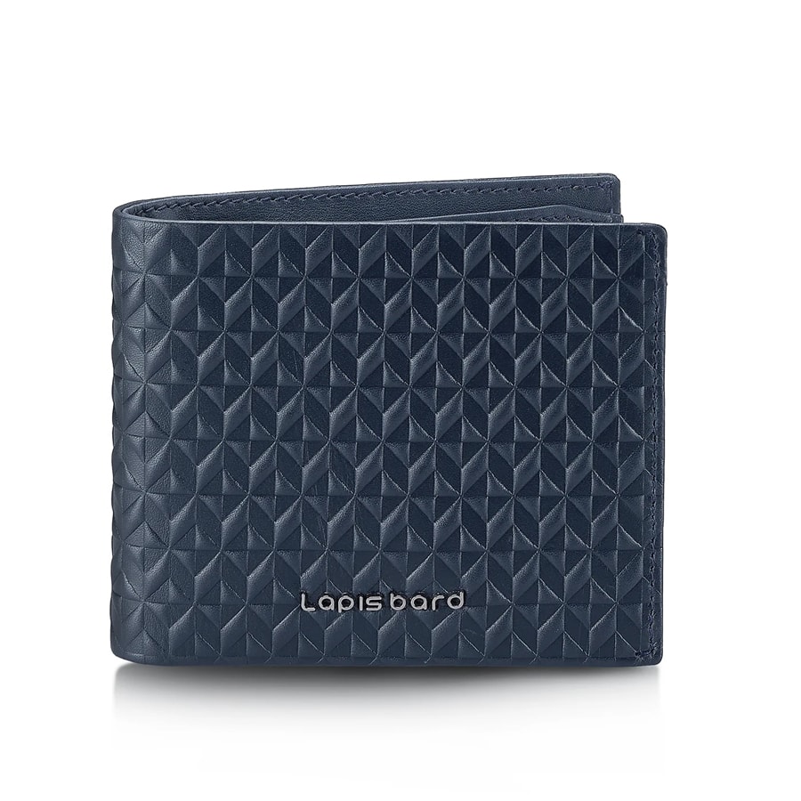 Enigma Leather Bi-Fold Wallet 6CC - Navy