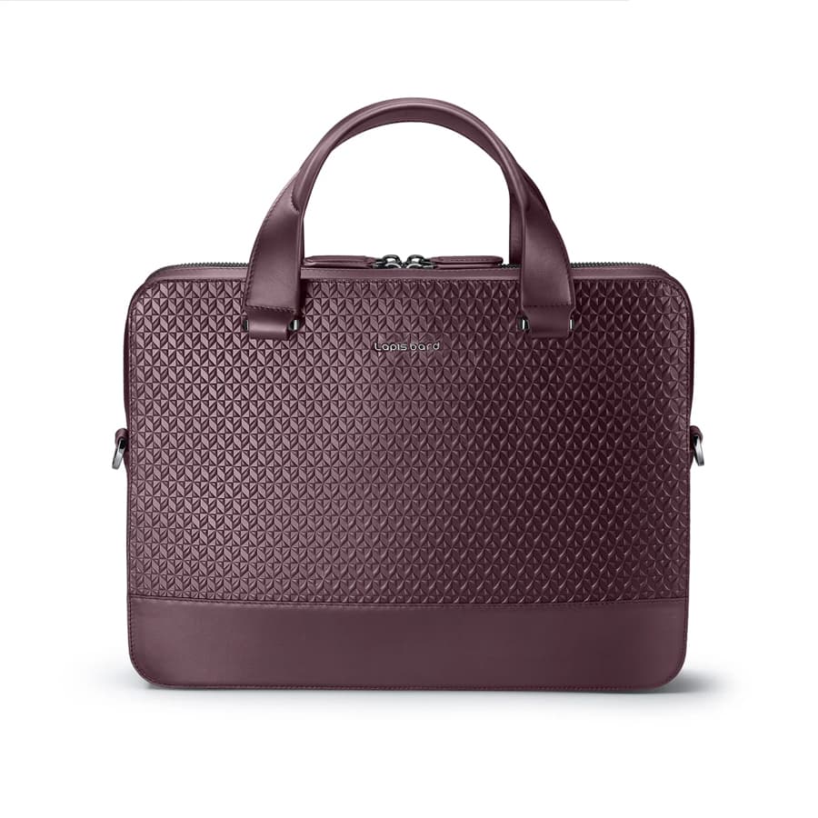 Enigma 14-inch Leather Laptop Bag - Bordeaux