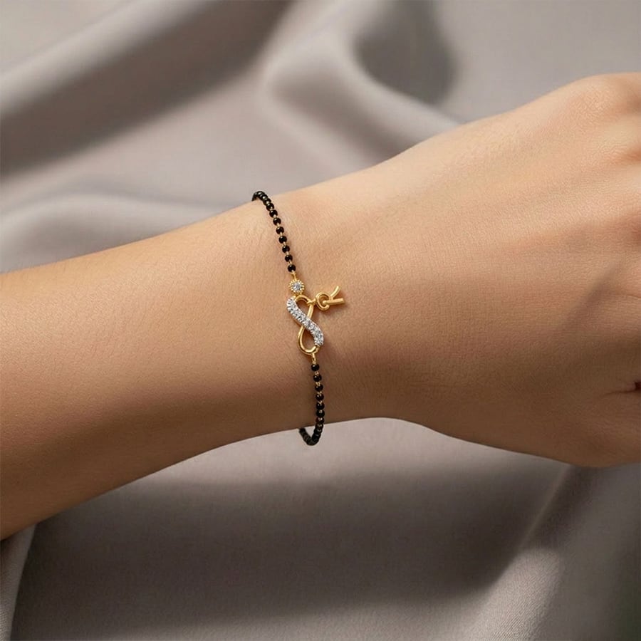 R-Infinity Diamond Mangalsutra Bracelet