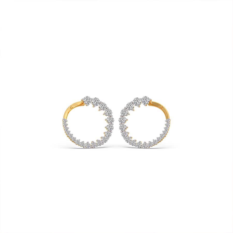 Spherical Diamond Hoops Earrings