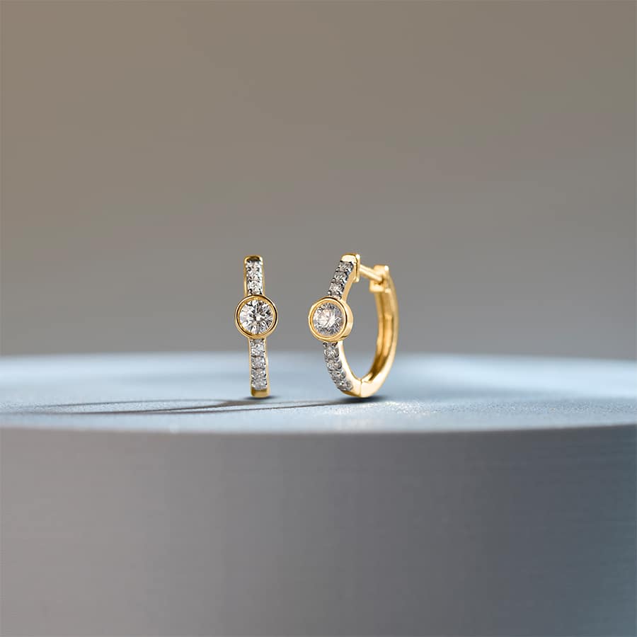 Celestial Spark Diamond Hoops Earrings