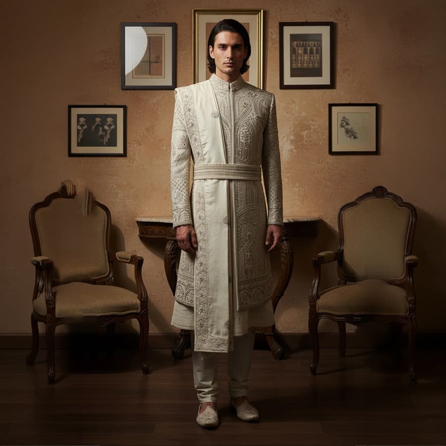 The Emperor’S Oath Sherwani Set