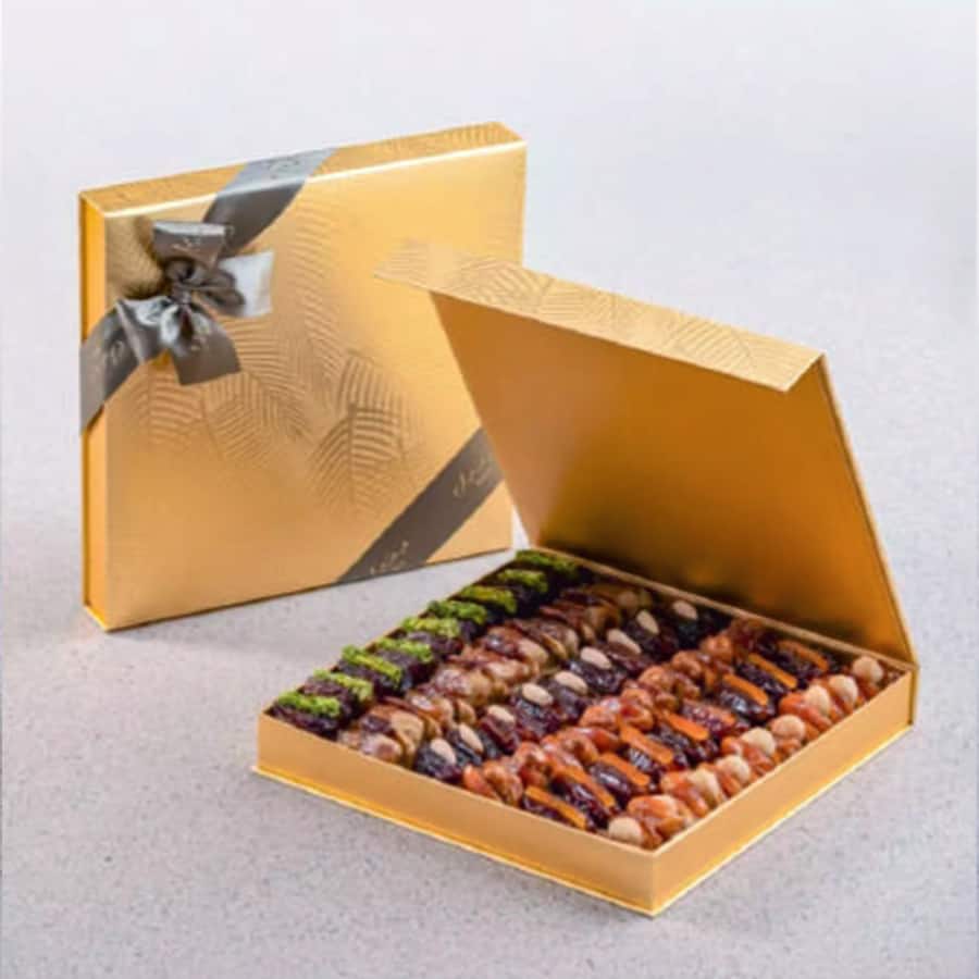 gold palm square large - 865 gms