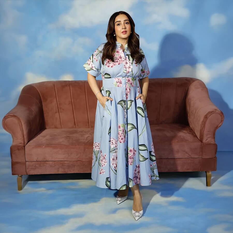 Floral Skies Poplin Dress