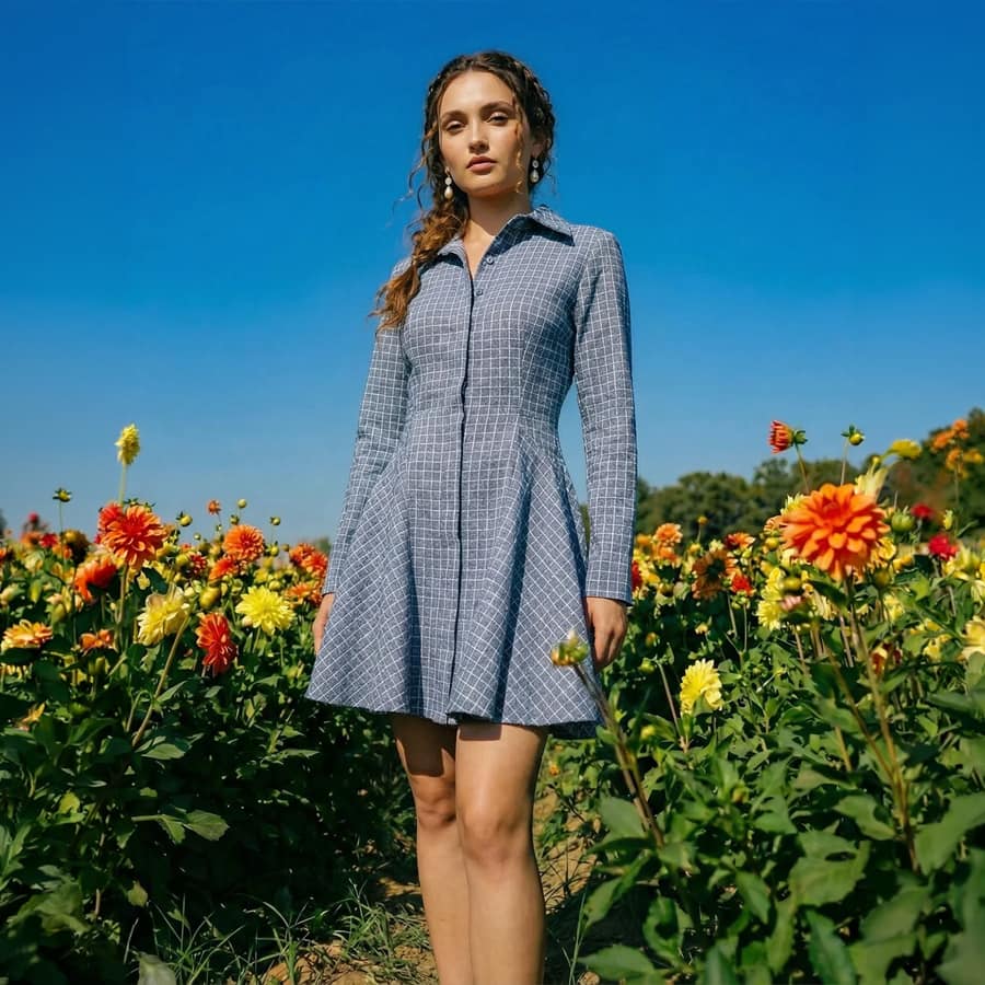 Checkberry Dress