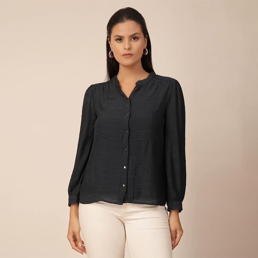 Gipsy Navy Viscose Tunic